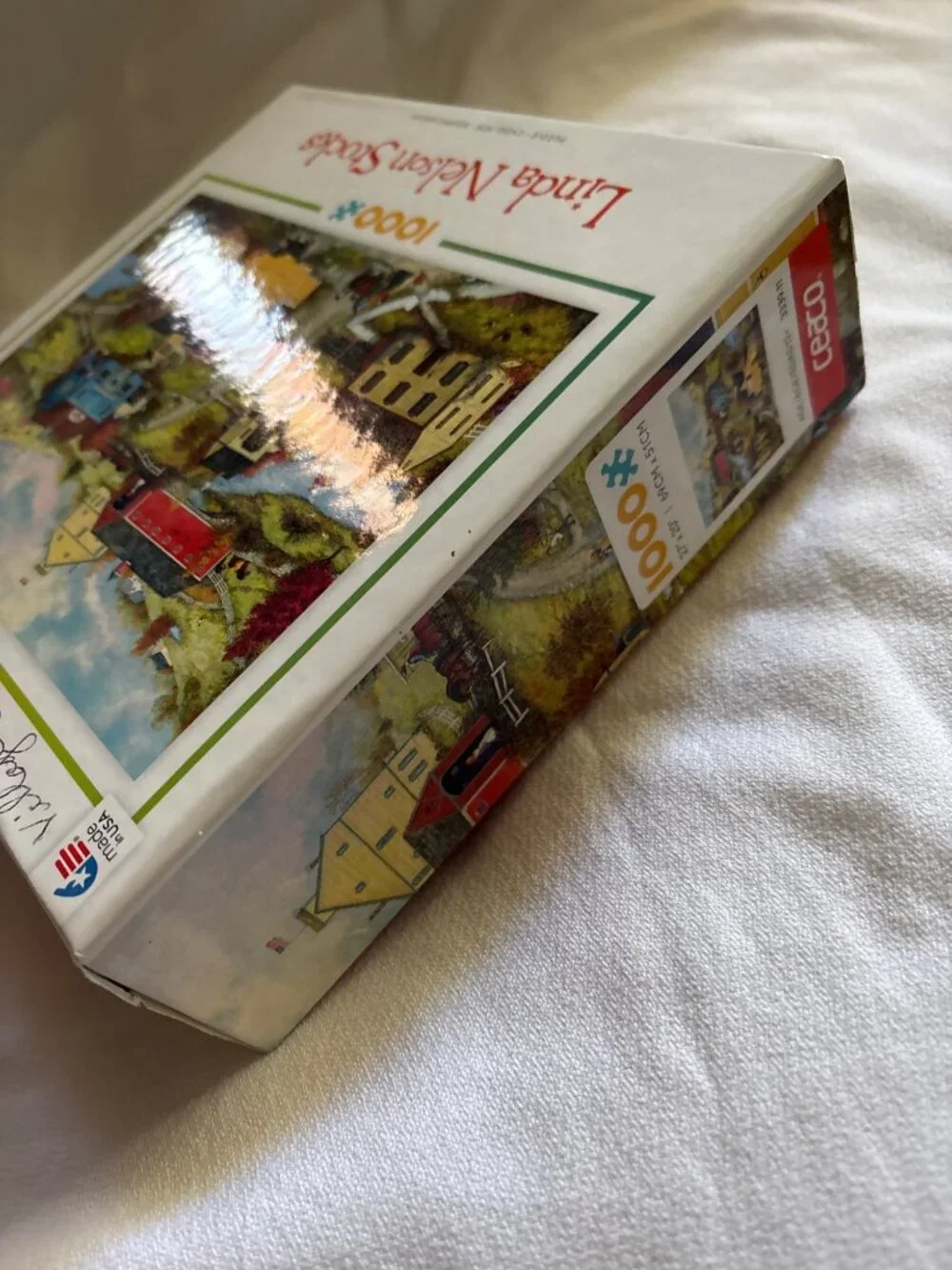 Linda Nelson Stocks Village At The Bay 1000-Piece Jigsaw Puzzle By Ceaco
